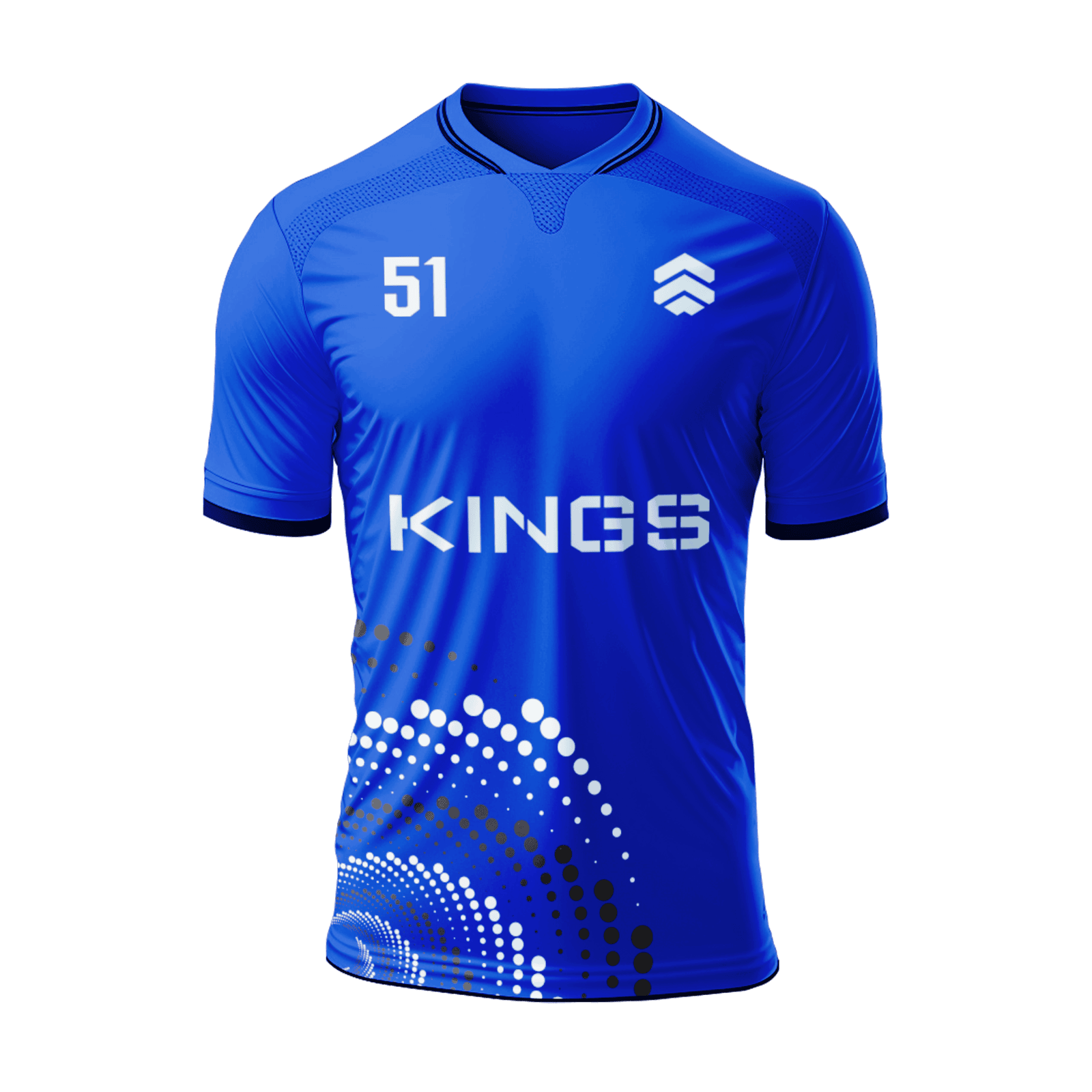 Blue Padel SHort with white design and Kings logo